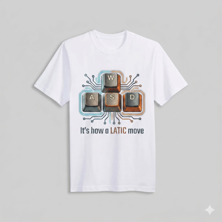 Playera WASD LATIC Move | Ropa Gamer & Tech Tecnomaniacos