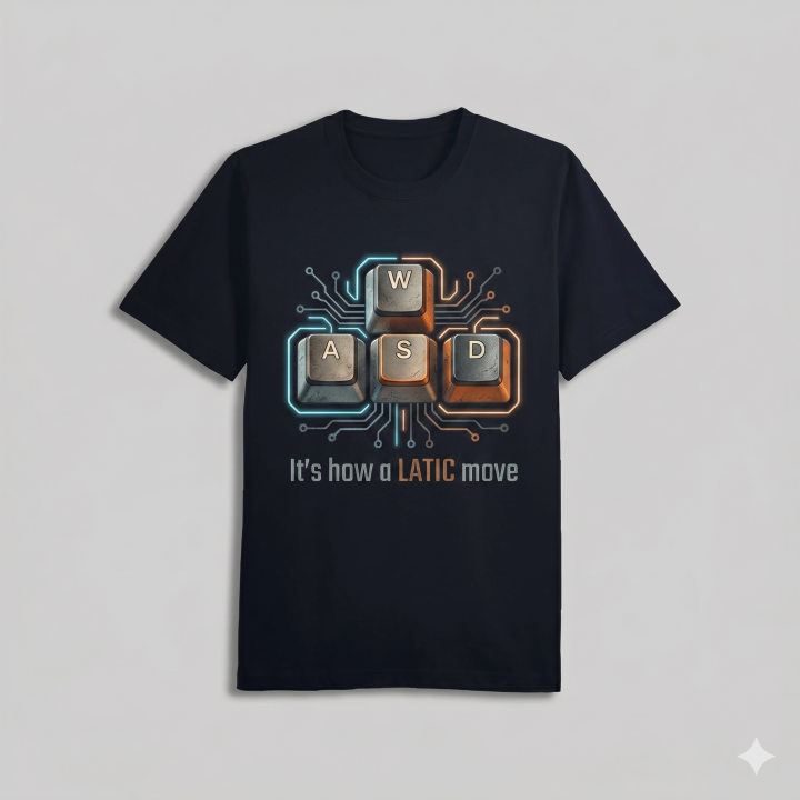 Playera WASD LATIC Move | Ropa Gamer & Tech Tecnomaniacos