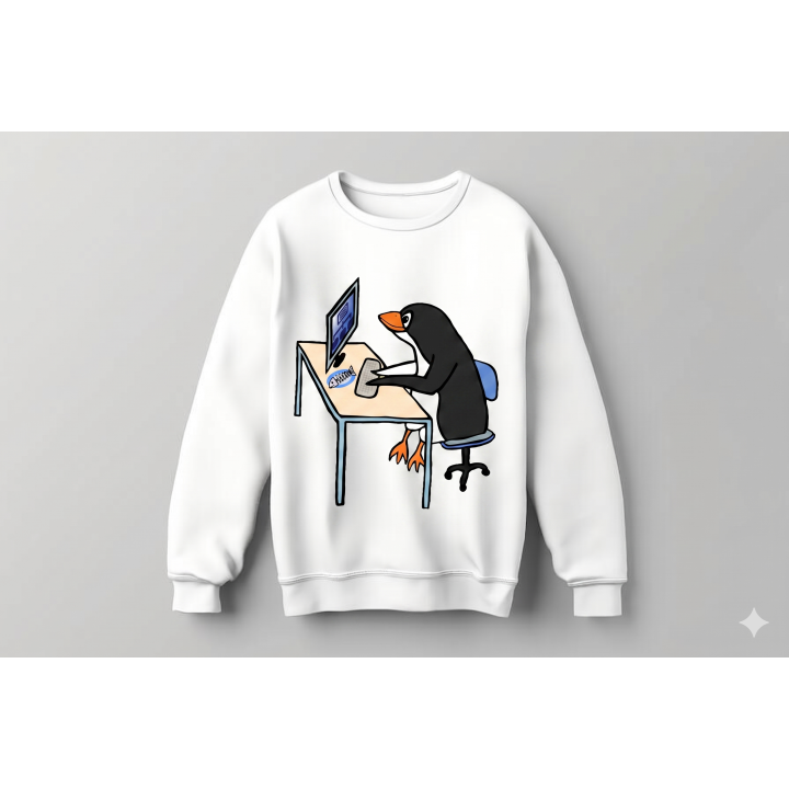 Sudader Linux Tux Coding | Sudaderas Open Source Tecnomaniacos